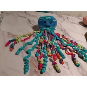 Beautifull Hand Made Rainbow JellyFish Plush Stuffed Animal Rare Collectible Toy